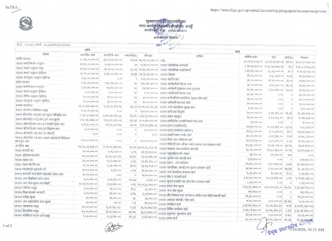 आ.व. २०८२/०८३ को पौष महिनाको आय व्यय विवरण१